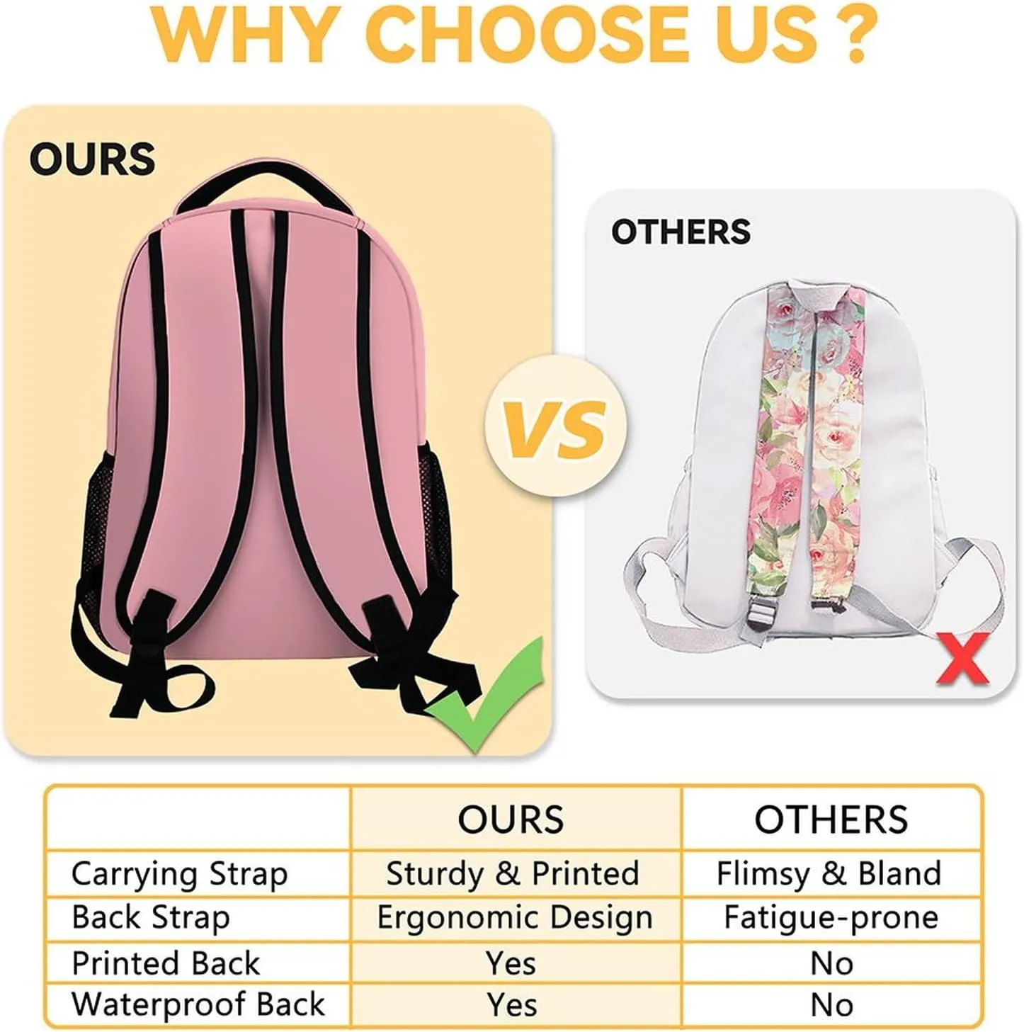Personalized Cat Girls Backpack for School with Name, 16 Inch Pink Backpacks for Kids, Cute Lightweight Durable Bookbag for Travel