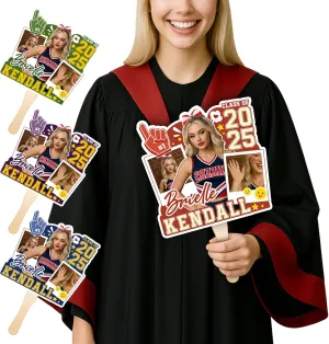 Personalized Graduation Face On A Stick, Fat Heads On Stick Custom Photo, Graduation Fans with Photo 2025 3