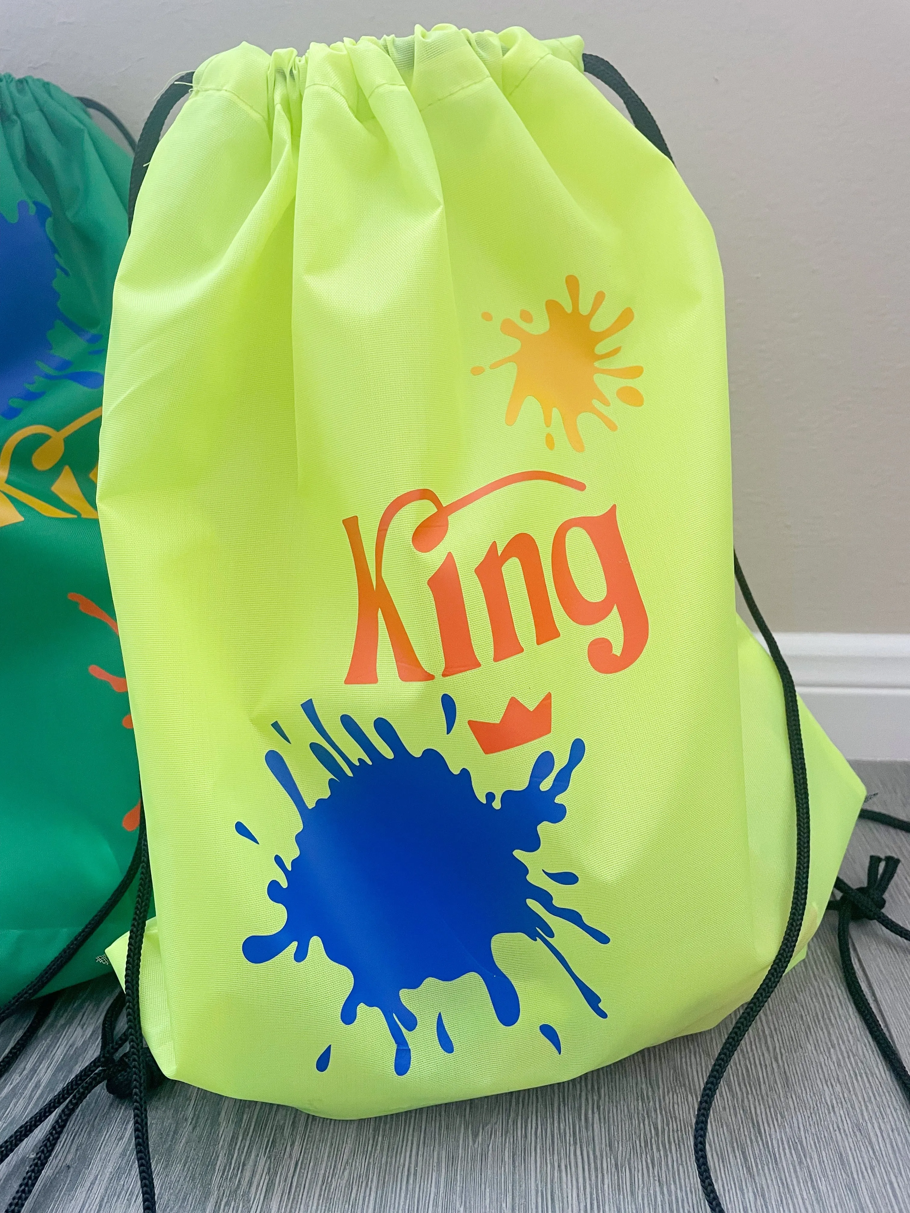 Personalized Paintball Drawstring Backpack