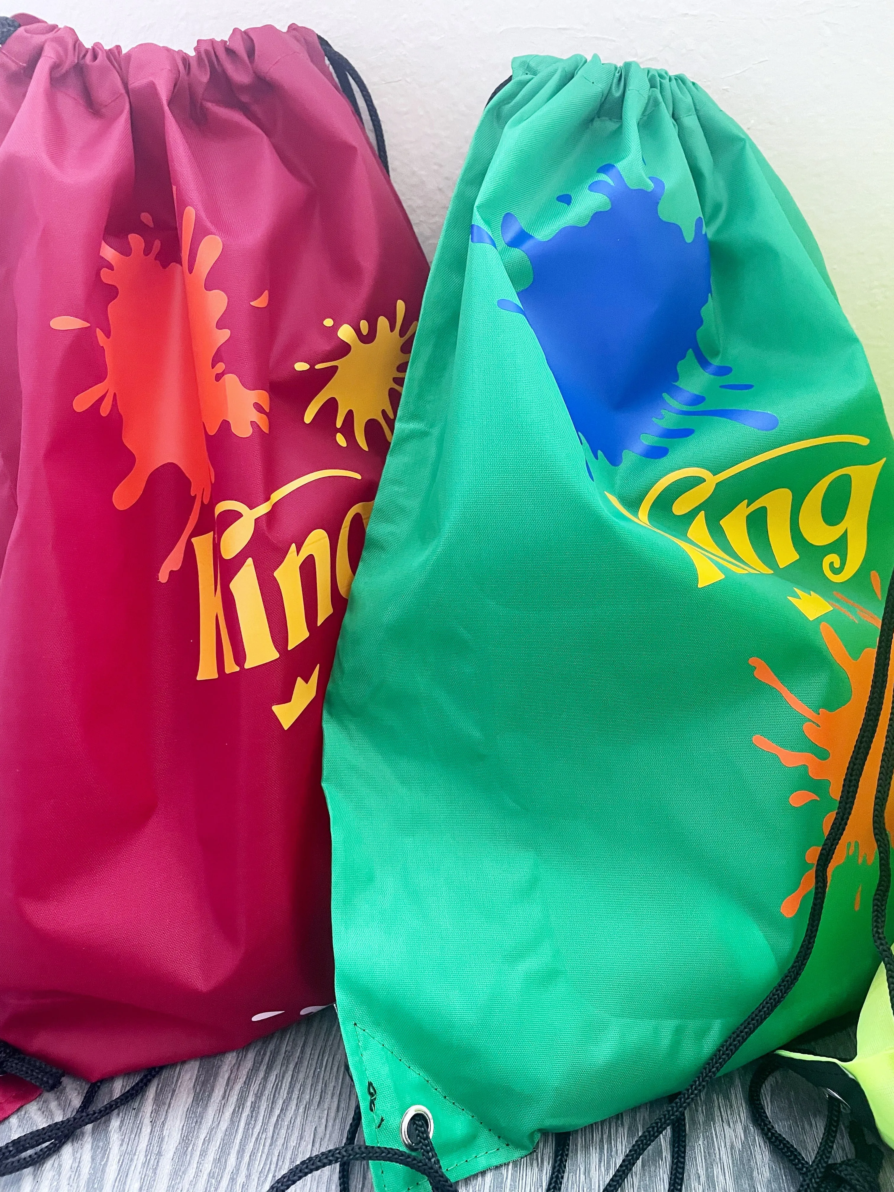 Personalized Paintball Drawstring Backpack