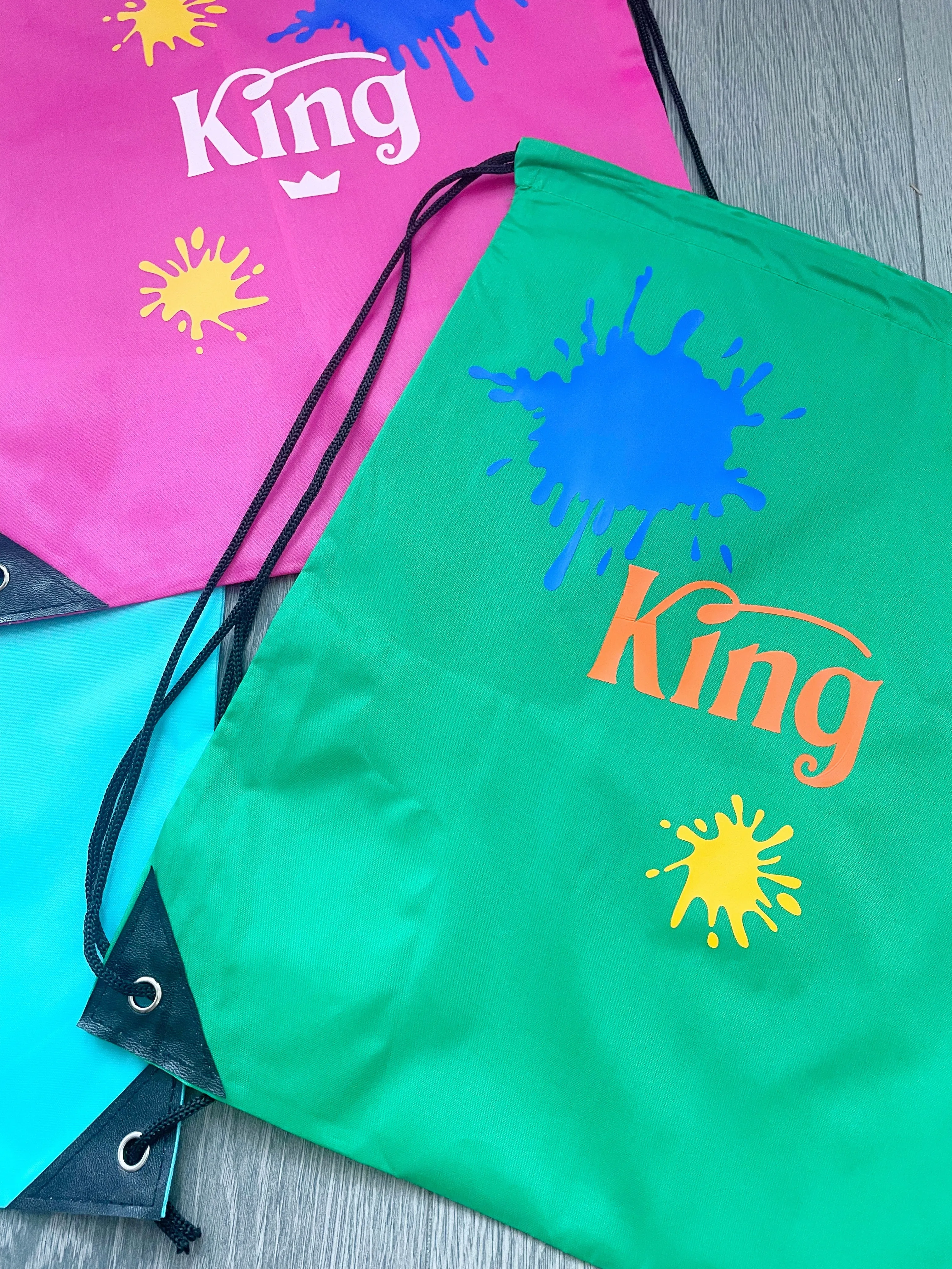 Personalized Paintball Drawstring Backpack