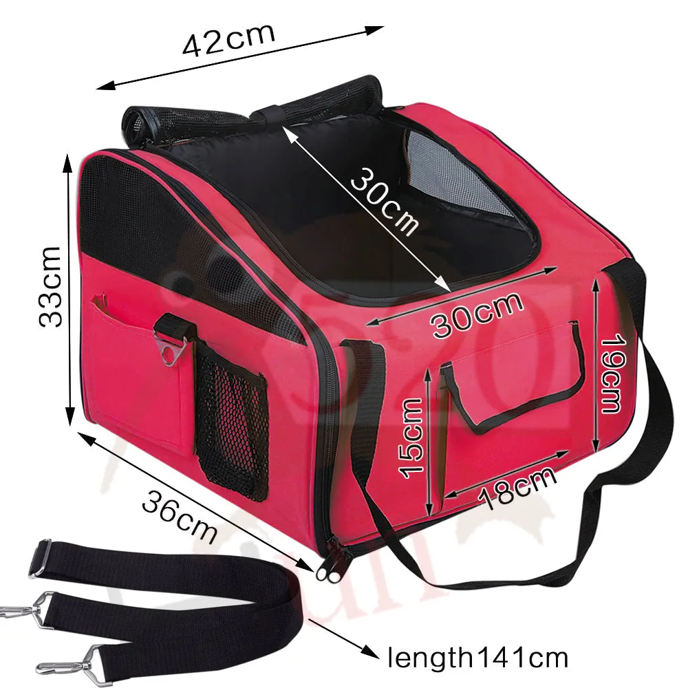 Pet Carrier Dog Car Booster Seat Travel Bag * Grey *3 Sizes