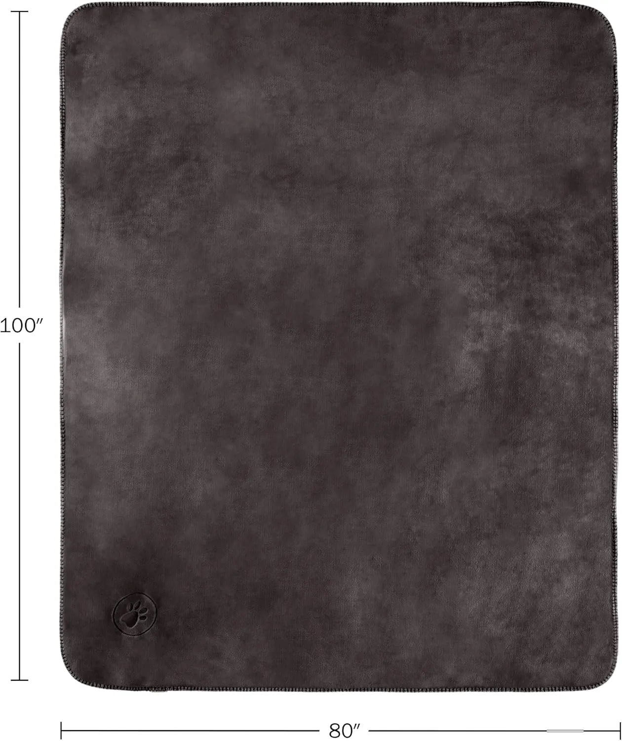PETMAKER Dog Blanket - 80x100in Reversible Sherpa Blanket - Throw Blankets for Bed, Couch, or Car - Machine Washable Puppy Essentials (Charcoal)