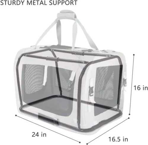 Petseek Extra Large Cat Carrier Soft Sided Folding Small Medium Dog Pet Carrier