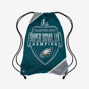 Philadelphia Eagles Super Bowl LIX Champions Team Color Drawstring Backpack