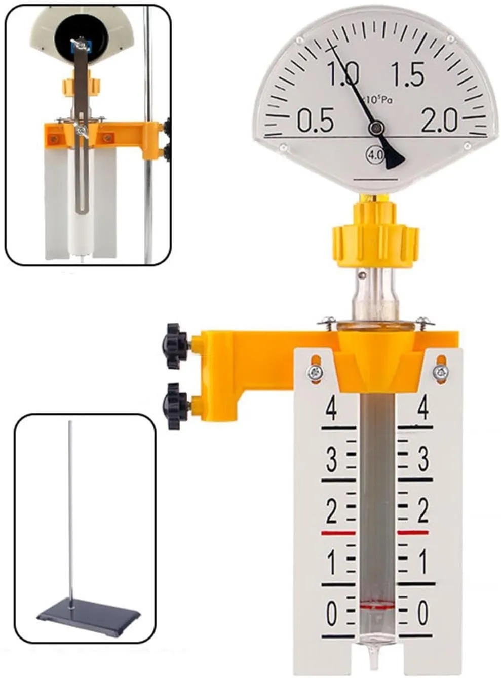 Physics Experiment,Gas Law Experiment Apparatus Physics Experiment Set Lightweight Portable Teaching Device Educational Tool for Middle School, Type B (Type a 30.5cmx15cm)
