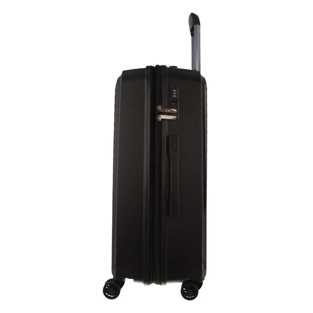 Pierre Cardin Inspired Milleni Checked Luggage Bag Travel Carry On Suitcase 65cm (82.5L)