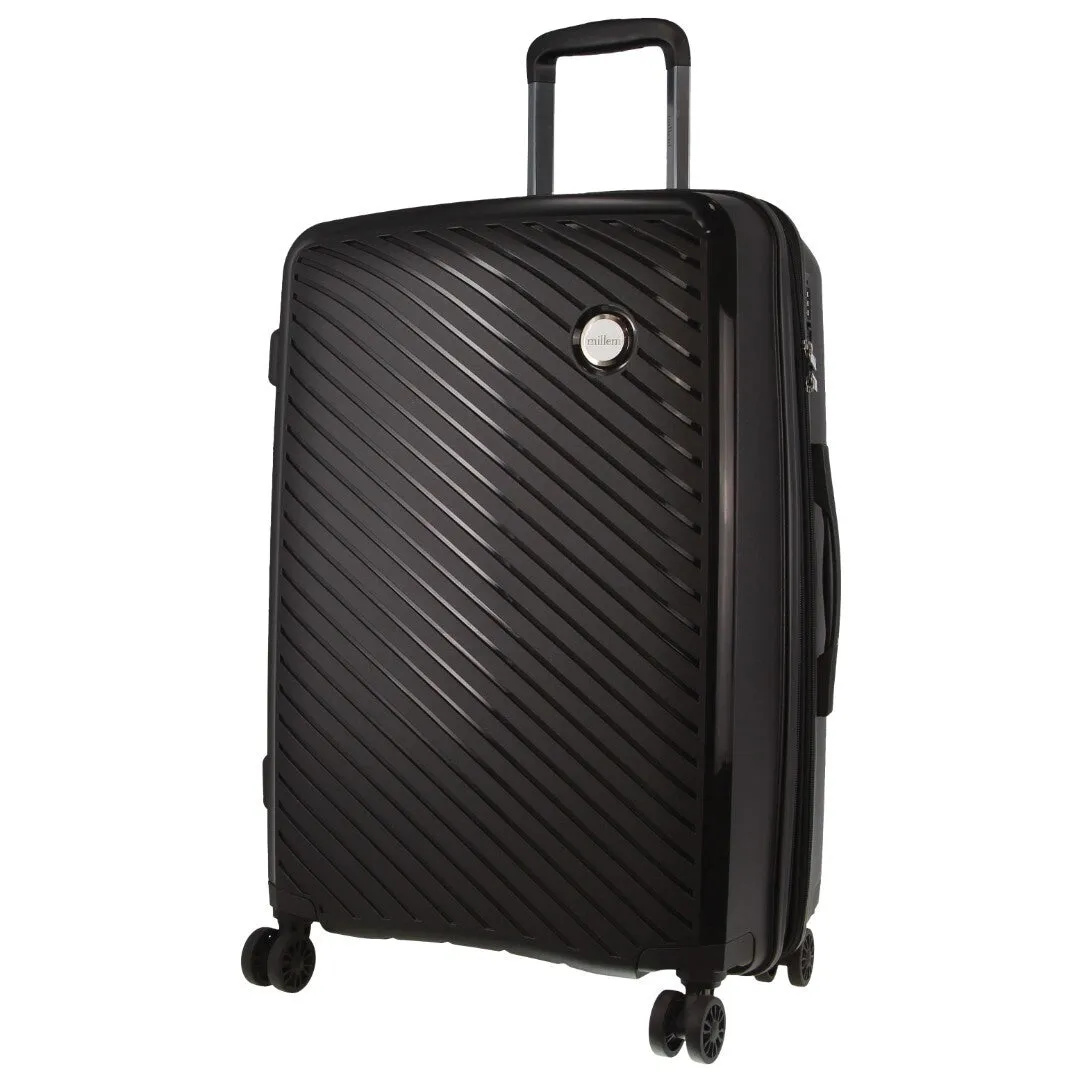 Pierre Cardin Inspired Milleni Checked Luggage Bag Travel Carry On Suitcase 65cm (82.5L)