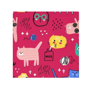 Pink Cat Face Towel