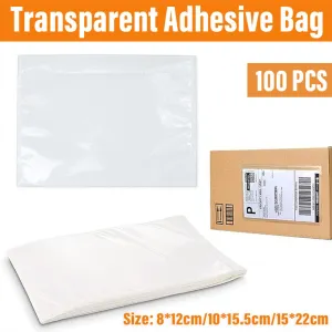 Plastic Bags 100PCS Transparent Zip Lock Clear Resealable Storage Packaging