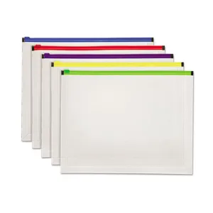 Poly Zip Envelopes, Letter, Side-Load (pack of 5)