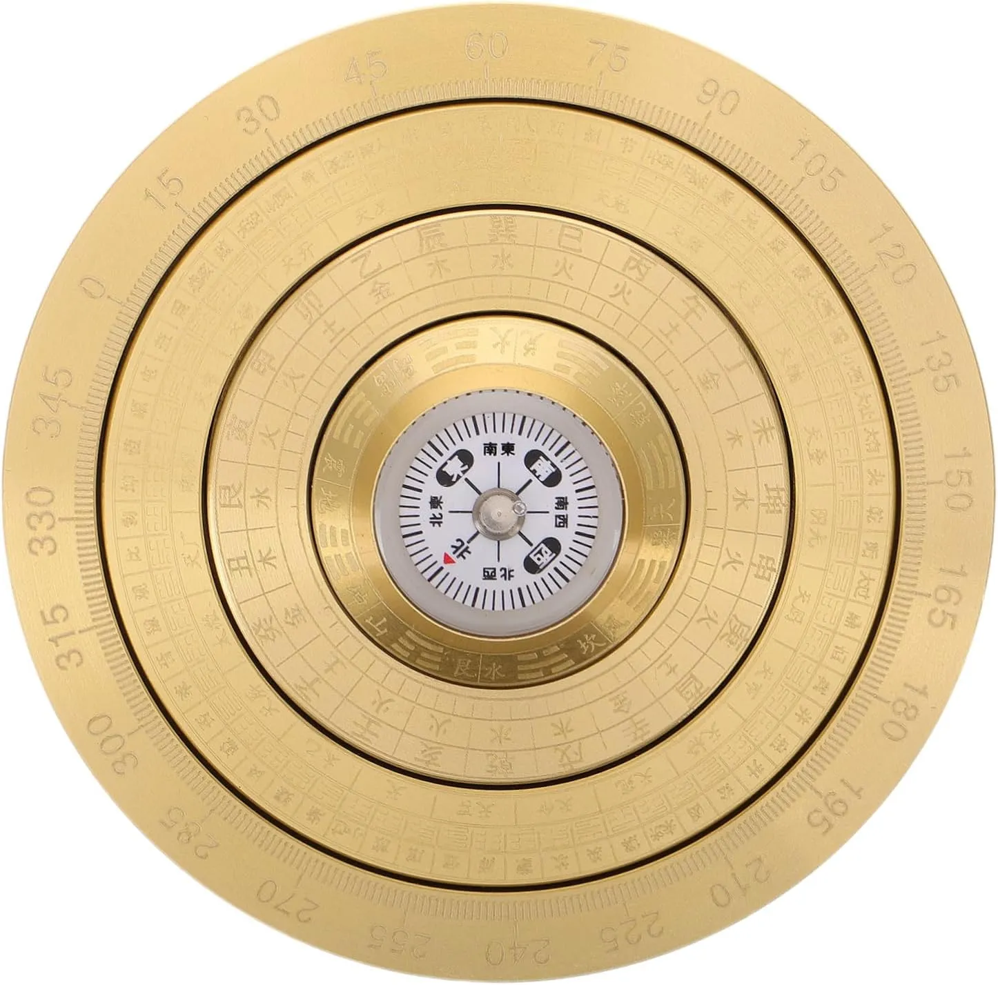 Portable Chinese Feng Shui Compass Mini Traditional Bagua Luo Pan Handheld Metal Design for Home and Outdoor Use Ancient Chinese Cultural Tool
