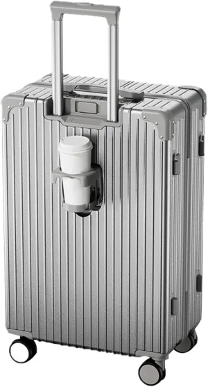 Portable Suitcase With Universal Wheels, Space Separation Design, Storage Box, Resistant To Drops And Pressure, For Travel And School (Color : 22 Rack, Size : Silver)