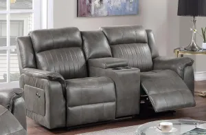 Poundex PDEX-F8745 Love Seats, Slate Blue