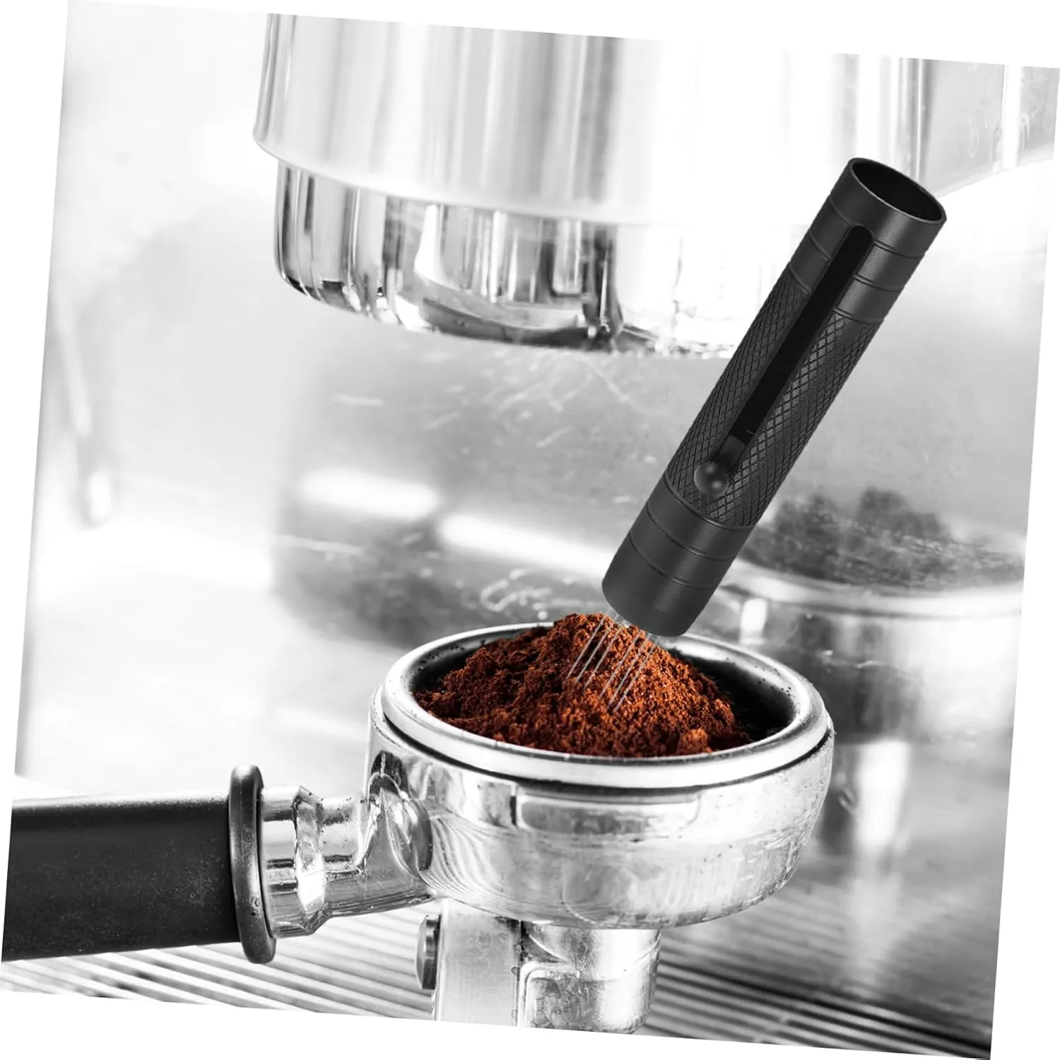 Powder Distributor Needle Compact Espresso Stirrer Magnetic Storage for Coffee Lovers