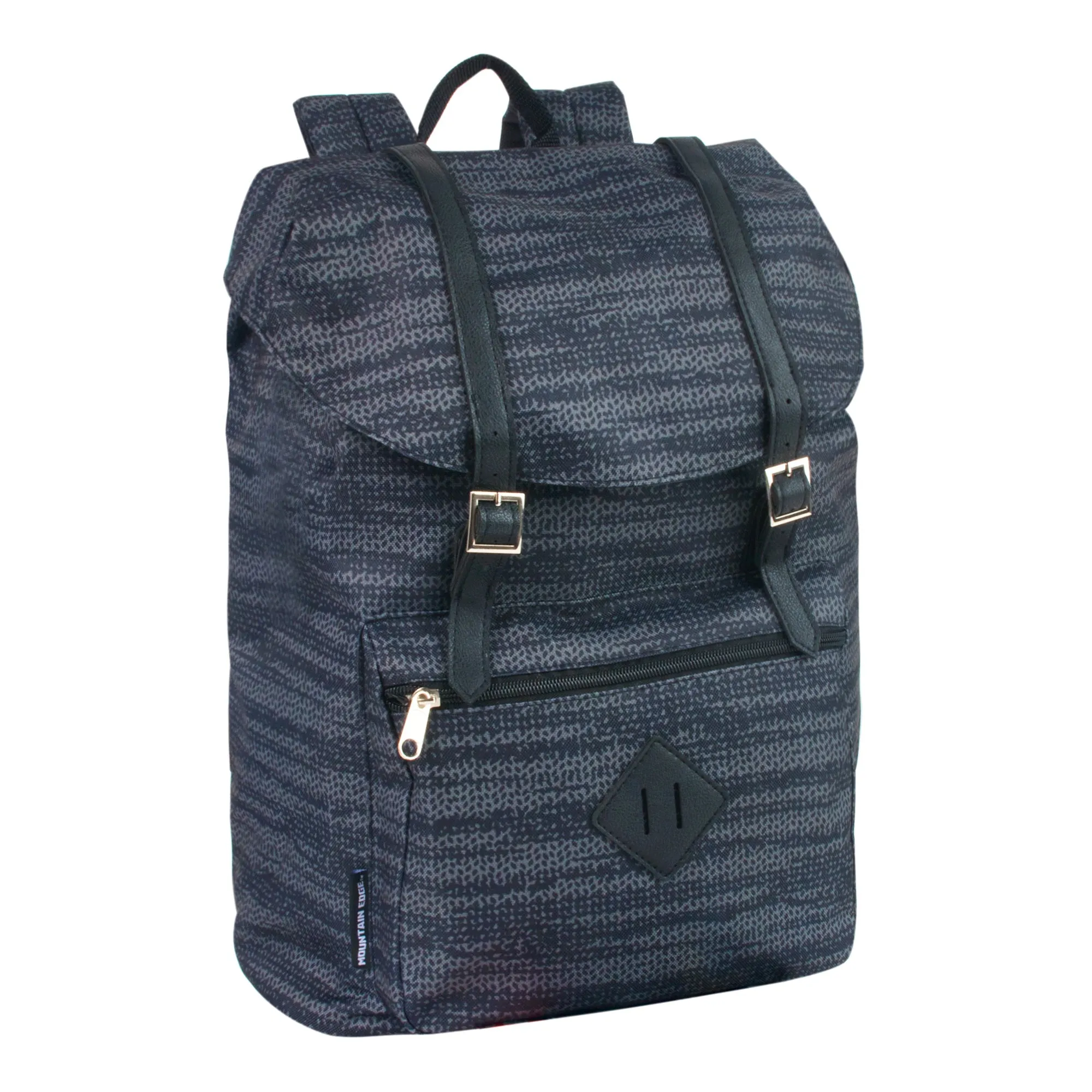 Printed Double Buckle Backpack 17-inch NoveltiesMart Wholesale