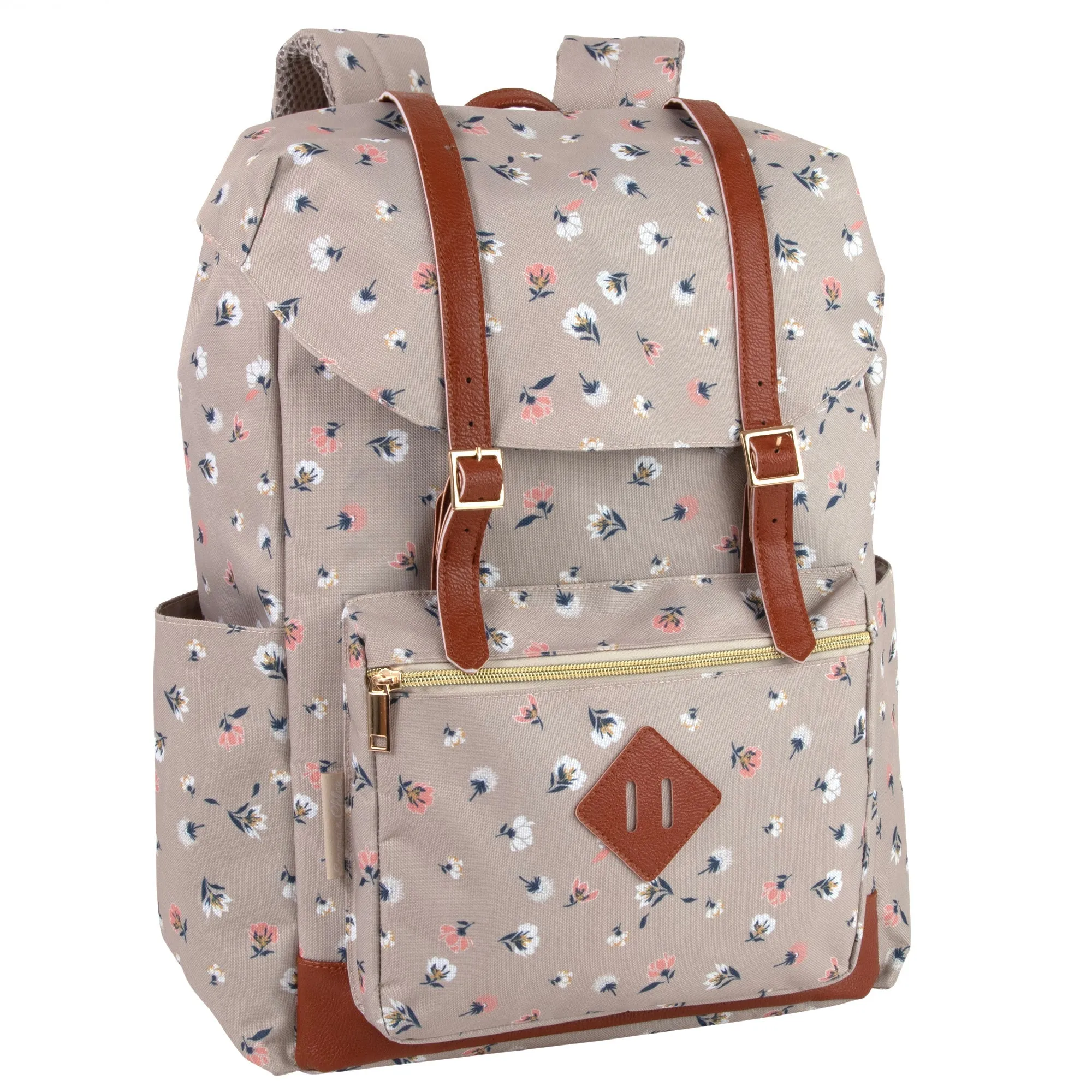 Printed Double Buckle Backpack 17-inch NoveltiesMart Wholesale