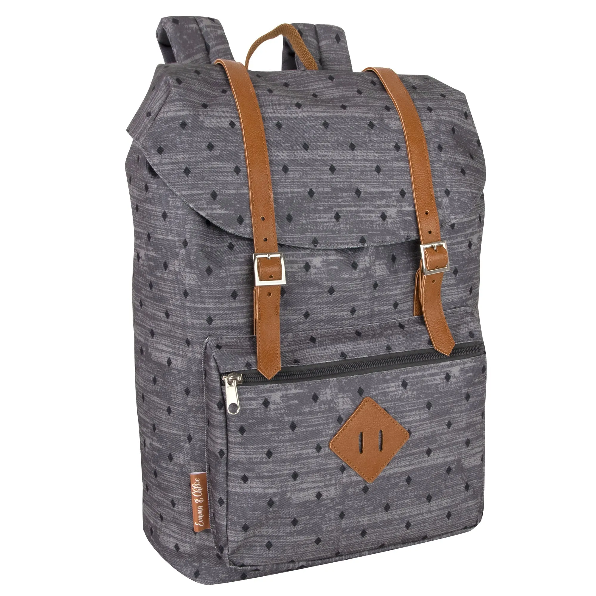 Printed Double Buckle Backpack 17-inch NoveltiesMart Wholesale