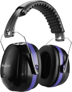 ProCase Ear Protection Earmuffs, NRR 32 dB Noise Cancelling Headphones Adults Autism, Adjustable Sound Blocking Headphones Hearing Protection Ear Muffs for Shooting Mowing Construction -Blue