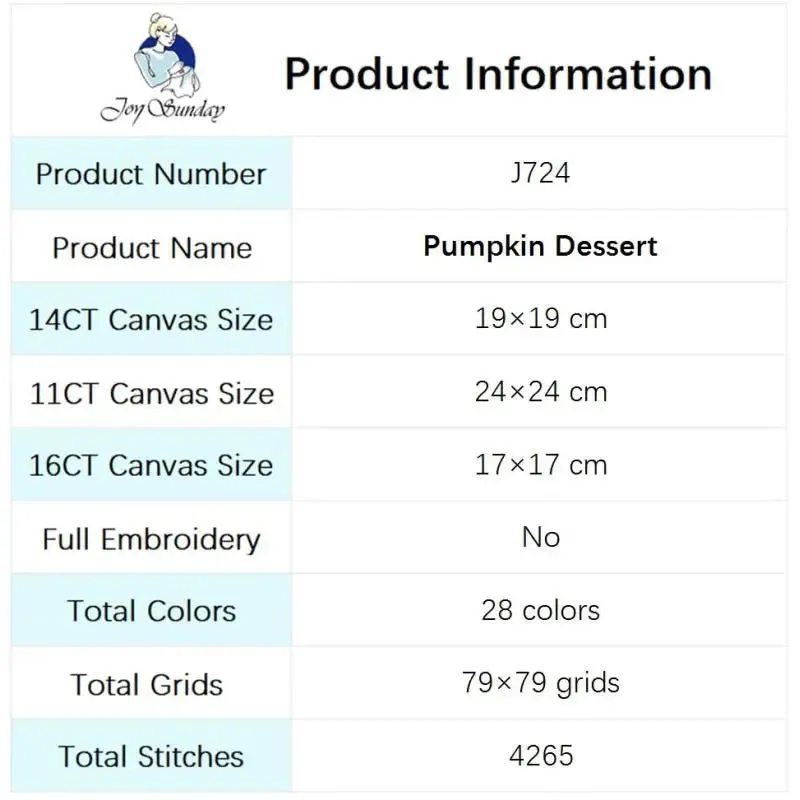 Pumpkin Stitch Dessert DIY Kits