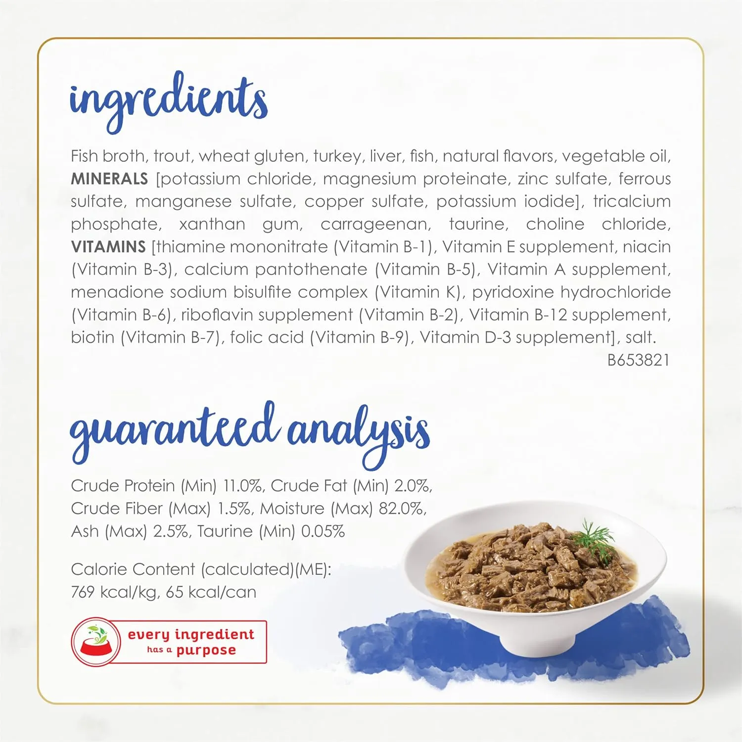 Purina Fancy Feast Wet Cat Food Gourmet Naturals Rainbow Trout Recipe in Wet Cat Food Gravy - (Pack of 12) 3 oz. Cans