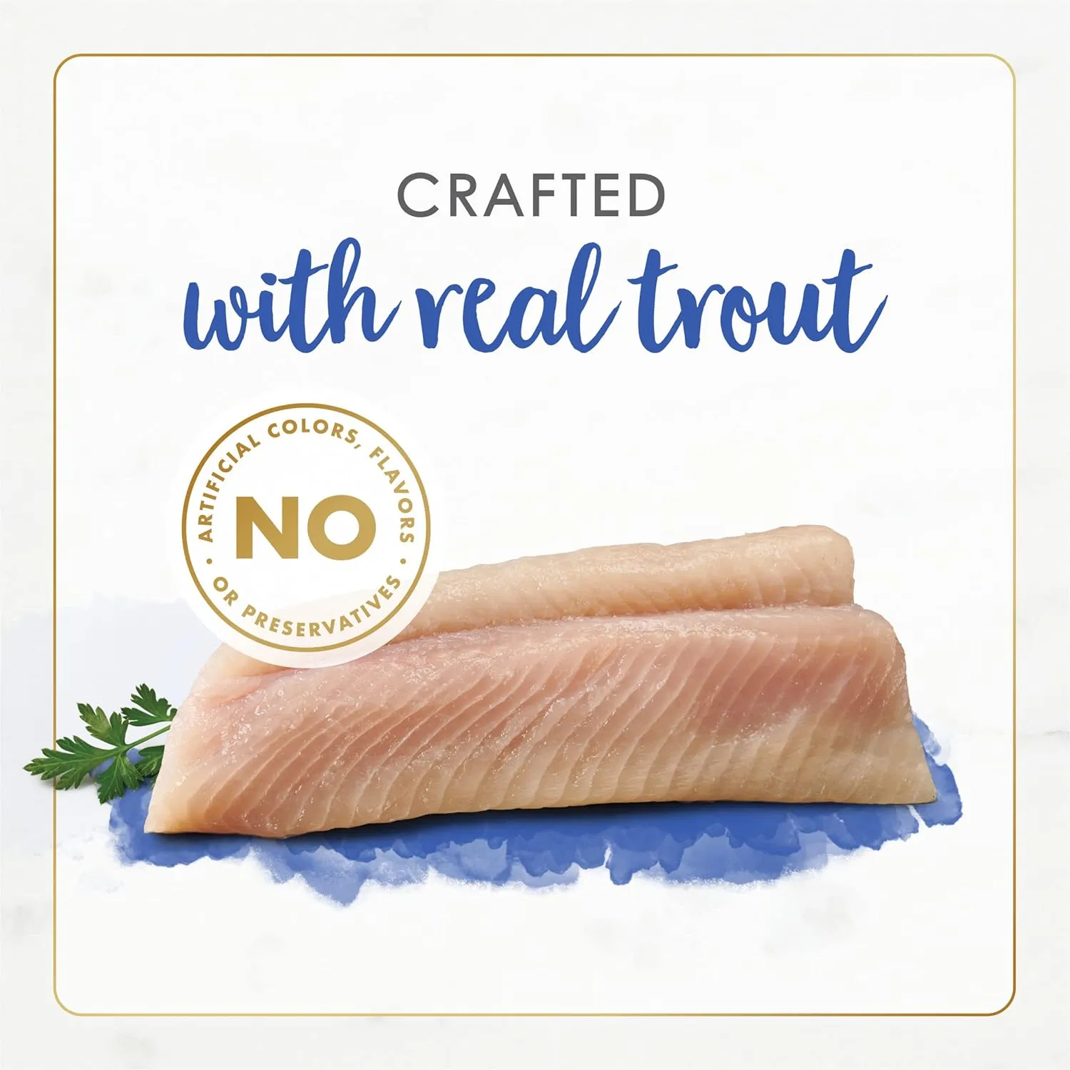 Purina Fancy Feast Wet Cat Food Gourmet Naturals Rainbow Trout Recipe in Wet Cat Food Gravy - (Pack of 12) 3 oz. Cans