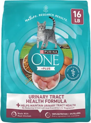 Purina ONE High Protein Dry Cat Food,  Plus Urinary Tract Health Formula - 16 lb. Bag
