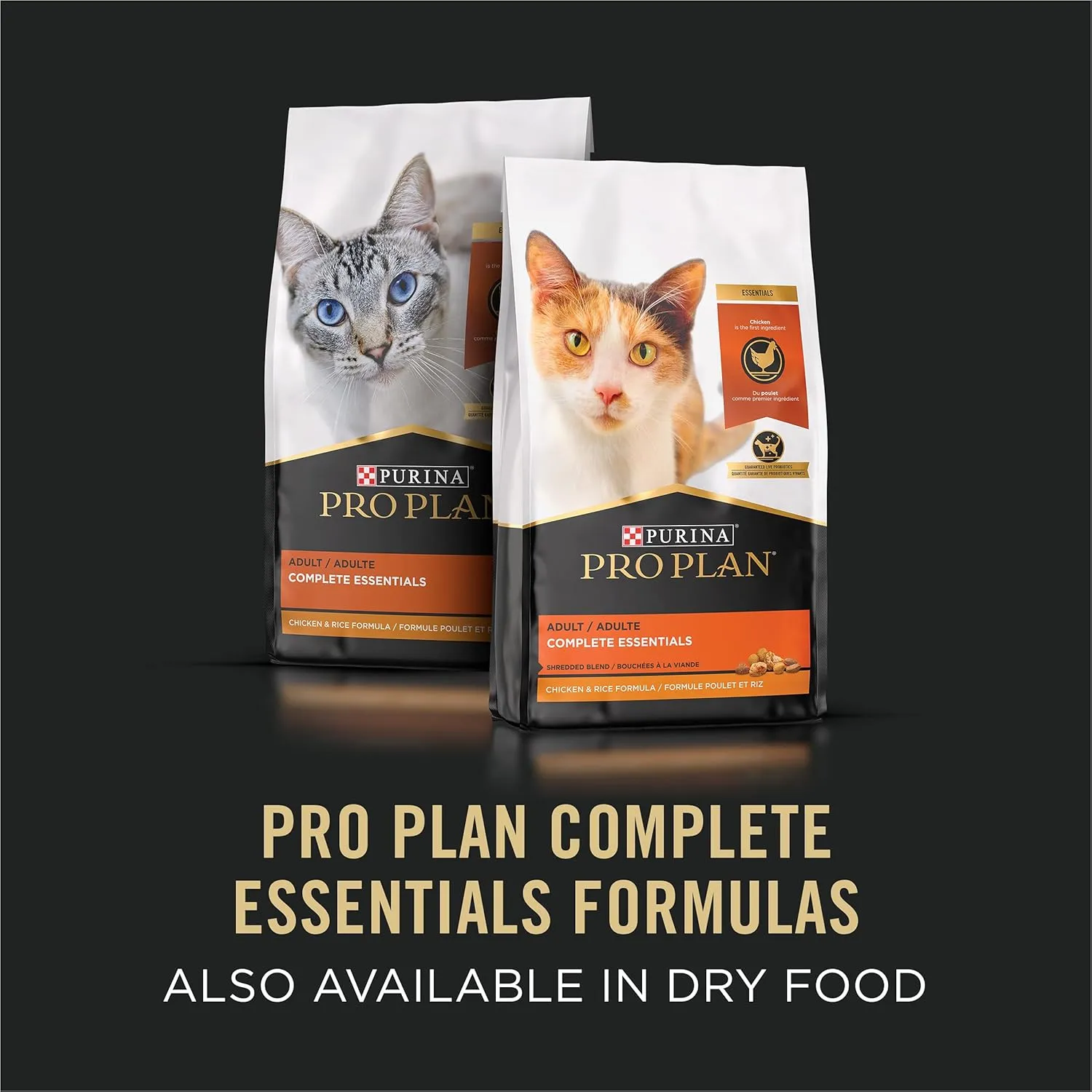 Purina Pro Plan Gravy, Pate, High Protein Wet Cat Food, COMPLETE ESSENTIALS Sole & Vegetable Entree in Sauce - (Pack of 24) 3 Oz. Pull-Top Cans