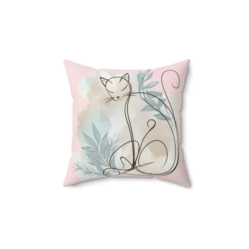 Purrfectly Plush Spun Polyester Square Pillow
