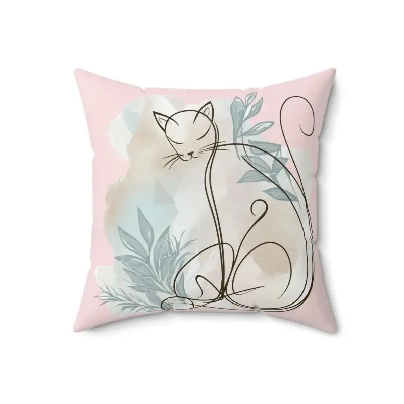 Purrfectly Plush Spun Polyester Square Pillow