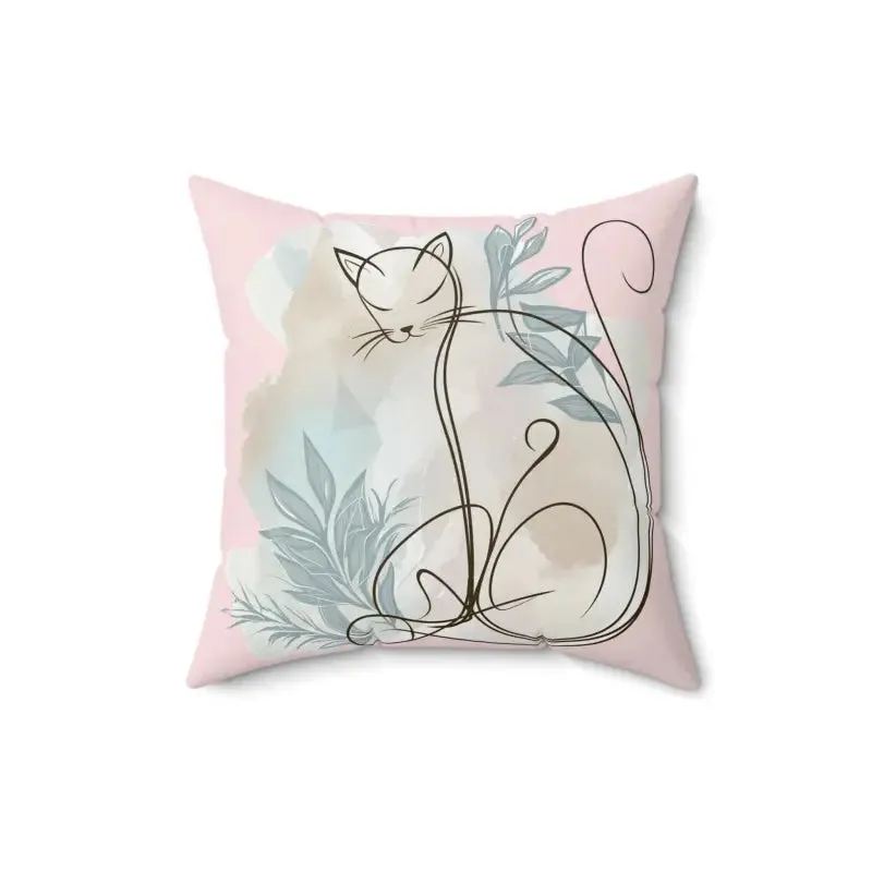 Purrfectly Plush Spun Polyester Square Pillow