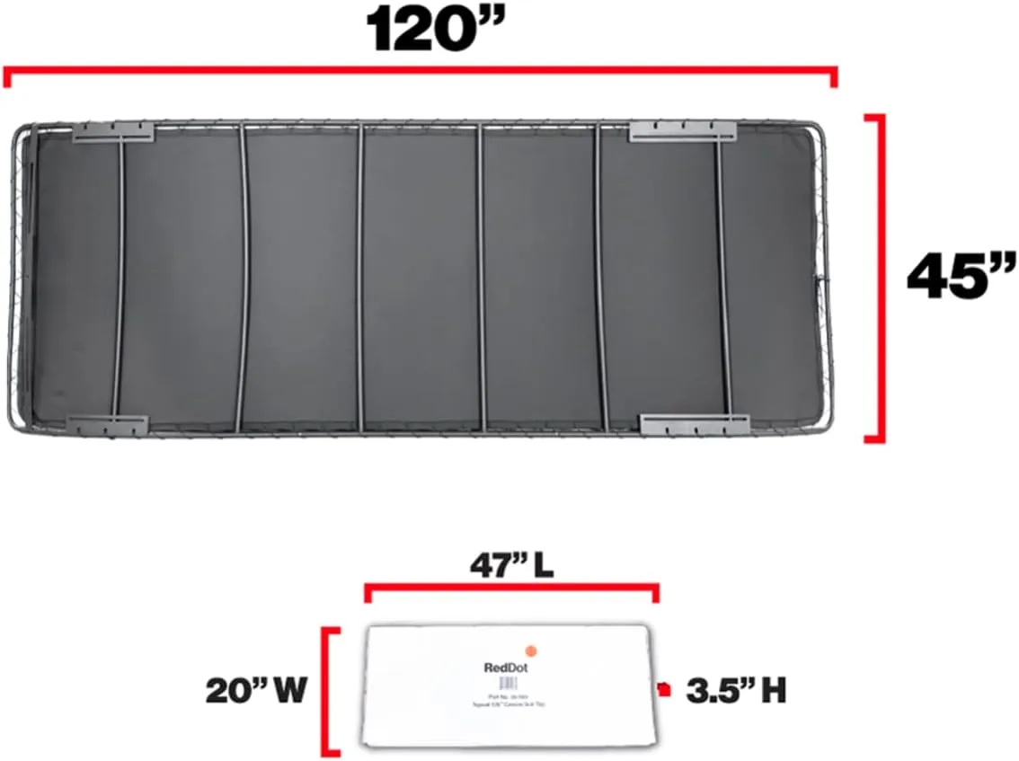 RedDot Topsail Canvas Golf Cart Sun Top Compatible with E-Z-GO TXT/T48/Freedom TXT 2001.5-Up | 120 Inch Bimini Style Top | Easy Installation | Includes Mounting Bracket and Rear Roof Support Kit