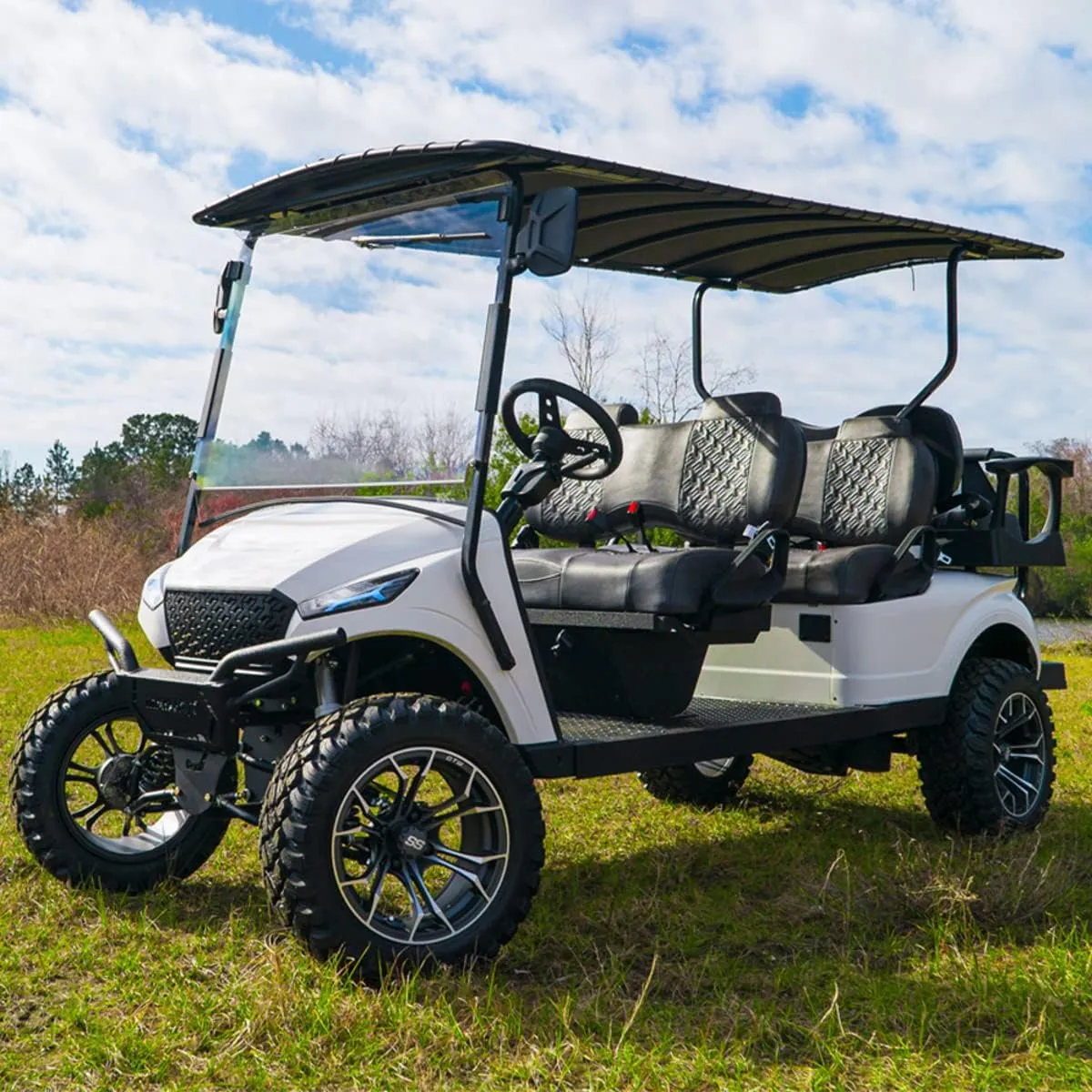 RedDot Topsail Canvas Golf Cart Sun Top Compatible with E-Z-GO TXT/T48/Freedom TXT 2001.5-Up | 120 Inch Bimini Style Top | Easy Installation | Includes Mounting Bracket and Rear Roof Support Kit