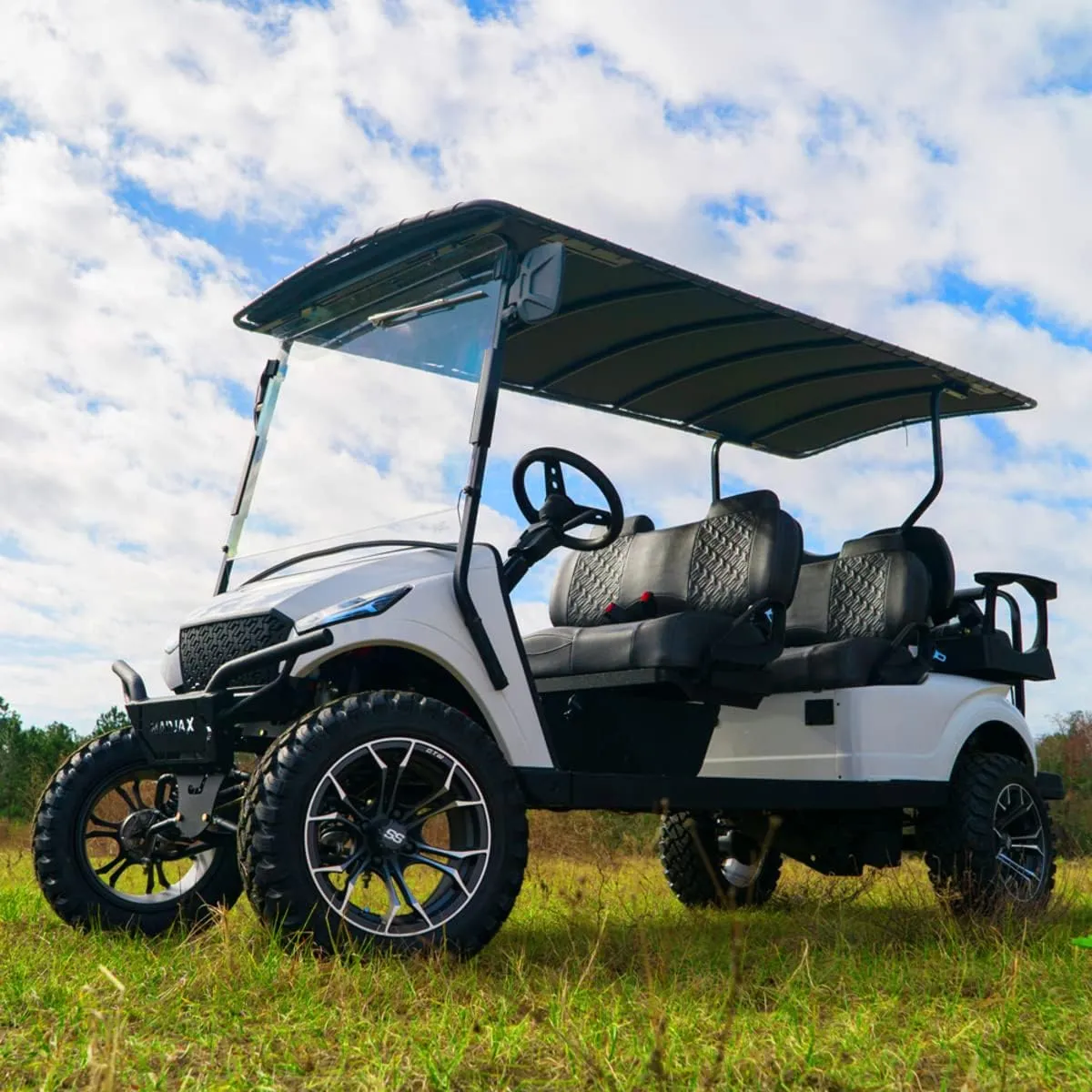 RedDot Topsail Canvas Golf Cart Sun Top Compatible with E-Z-GO TXT/T48/Freedom TXT 2001.5-Up | 120 Inch Bimini Style Top | Easy Installation | Includes Mounting Bracket and Rear Roof Support Kit