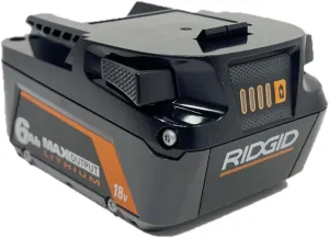 RIDGID 18V 6Ah MAX Output Lithium-Ion Battery (Bulk Packaged), Black