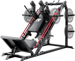 RitFit Gazelle Pro 3 in 1 Leg Press and Hack Squat Machine - High-Tensile Steel Leg Press Machine, 2000 lbs Capacity, Adjustable Angles, Hack Squat Machine with Weight Storage, Black
