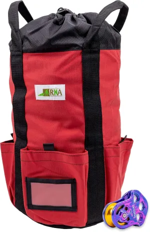 Rock-N-Rescue Arbor Rope Storage Bag 200 ft bundle w/Octavia Triple Attachment Pulley