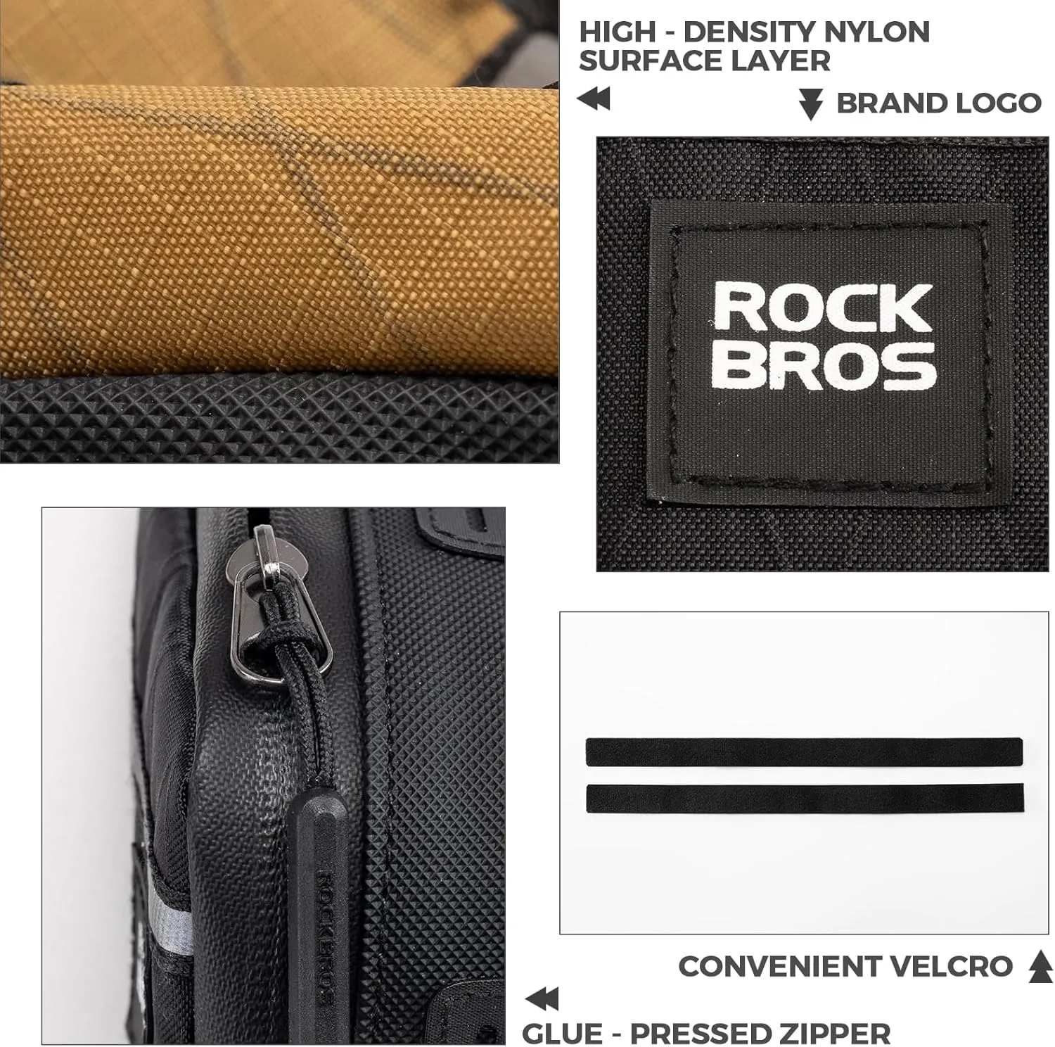 ROCKBROS Bike Frame Pouch Triangle Bike Pouch - Waterproof Small Bicycle Accessories for Boys Girls Men Women