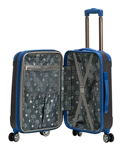 Rockland London Hardside Spinner Wheel Luggage, Two Tone Grey, Carry-On 20-Inch, London Hardside Spinner Wheel Luggage