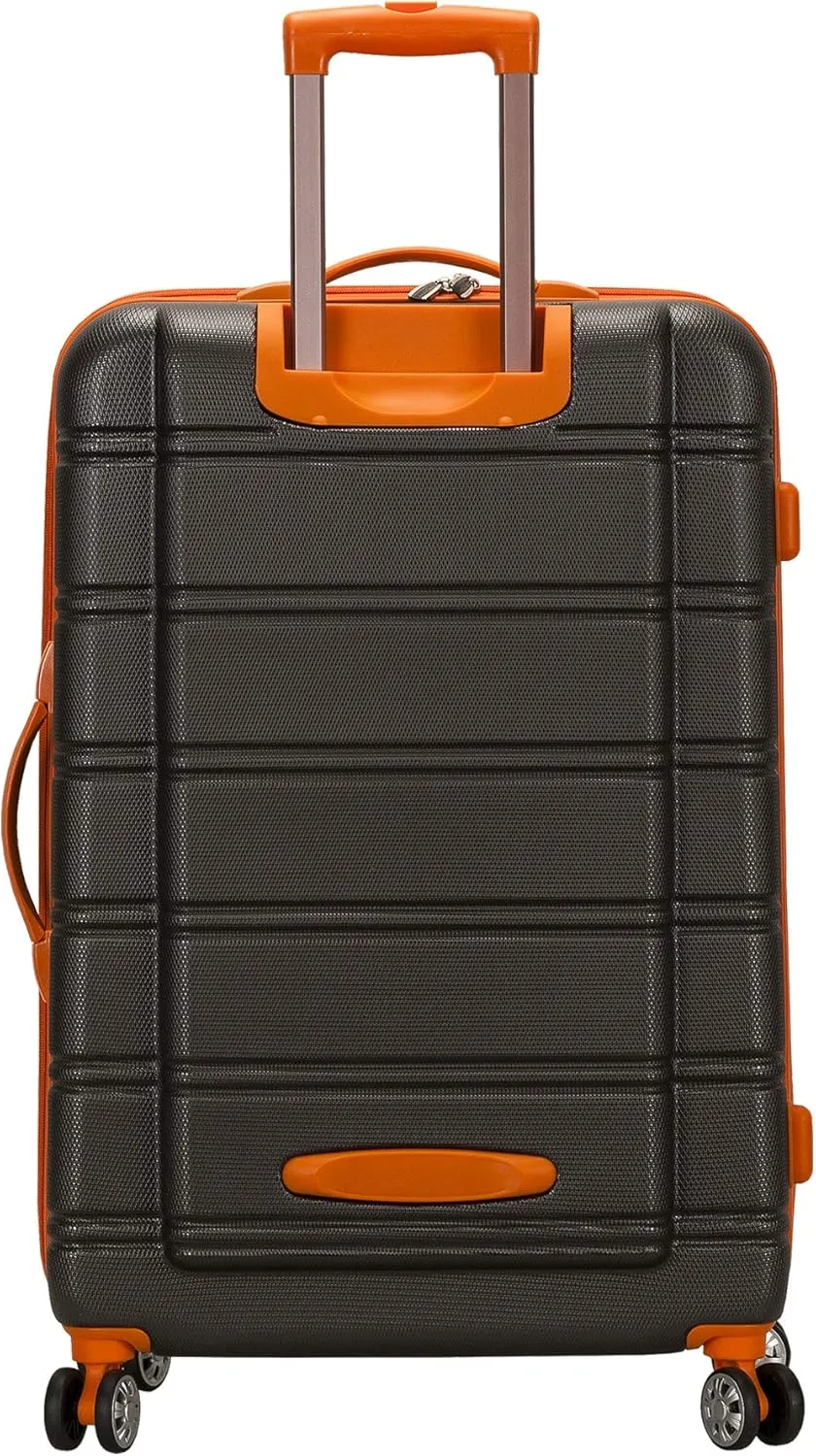 Rockland Melbourne Hardside Expandable Luggage with Spinner Wheels, Charcoal, 3-Piece Set (20/24/28)