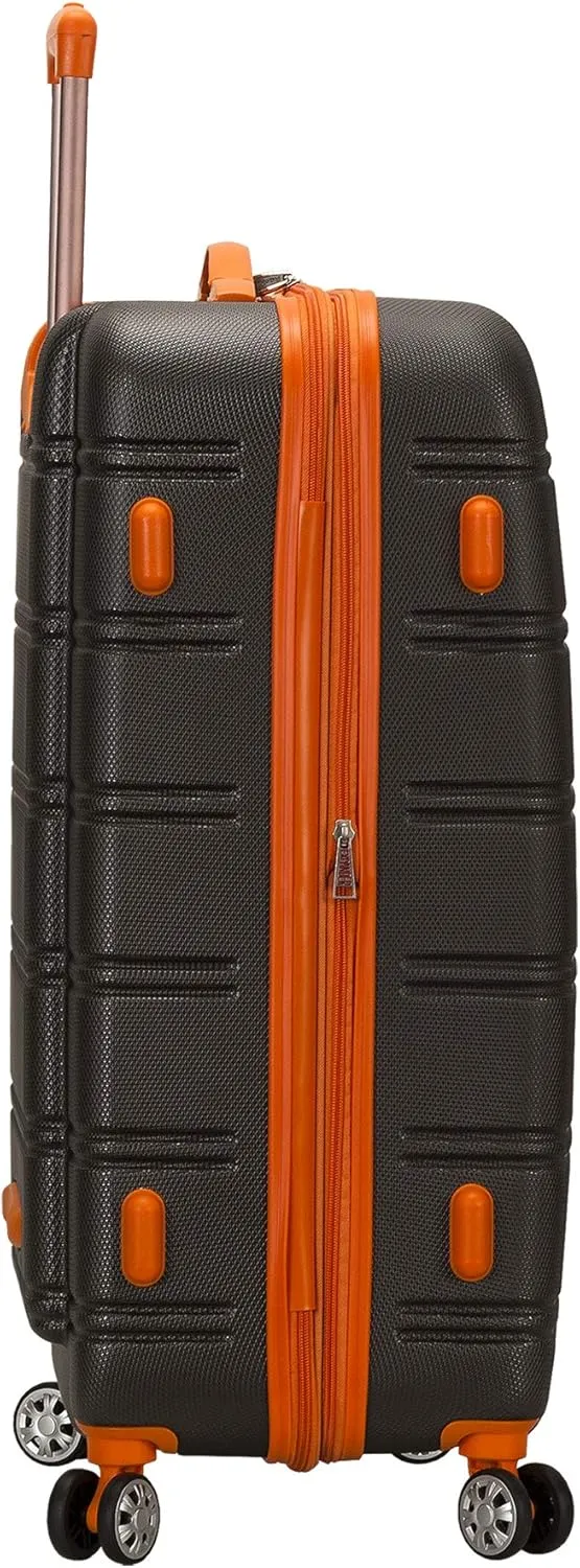 Rockland Melbourne Hardside Expandable Luggage with Spinner Wheels, Charcoal, 3-Piece Set (20/24/28)