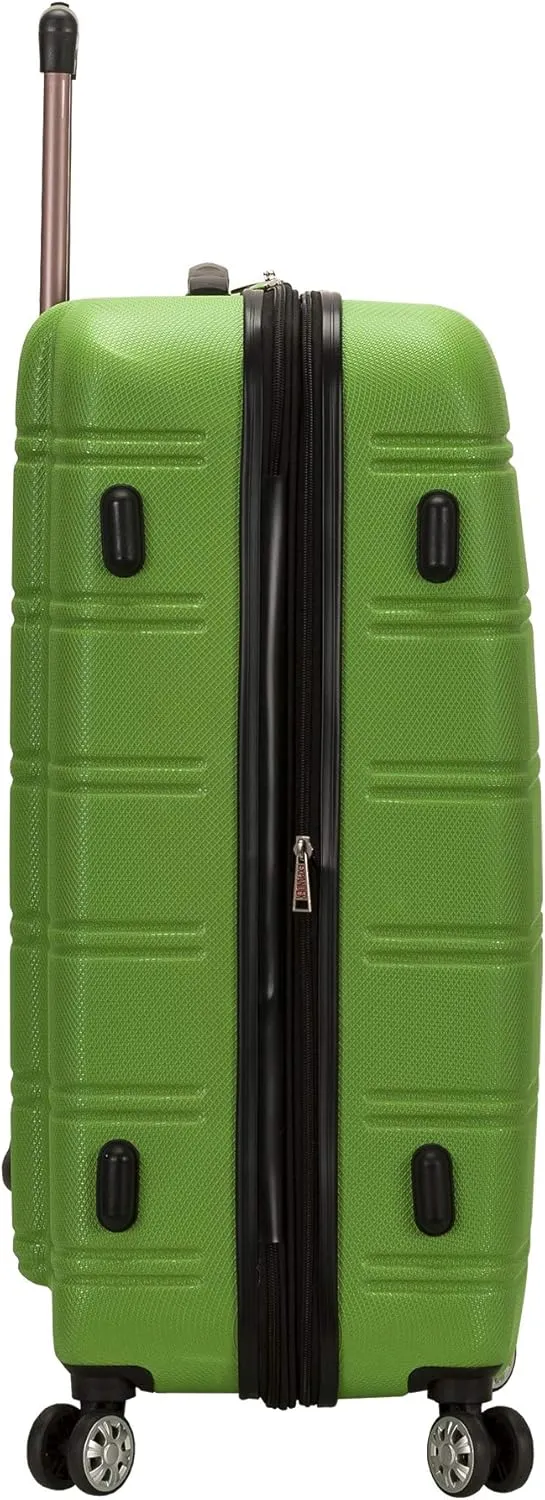 Rockland Melbourne Hardside Expandable Luggage with Spinner Wheels, Green, 3-Piece Set (20/24/28)