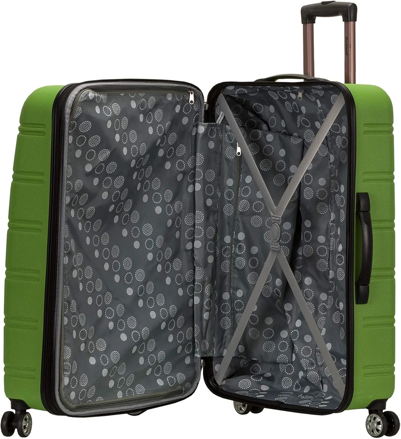 Rockland Melbourne Hardside Expandable Luggage with Spinner Wheels, Green, 3-Piece Set (20/24/28)