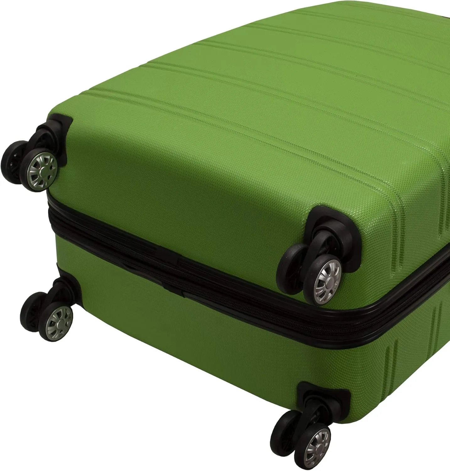 Rockland Melbourne Hardside Expandable Luggage with Spinner Wheels, Green, 3-Piece Set (20/24/28)