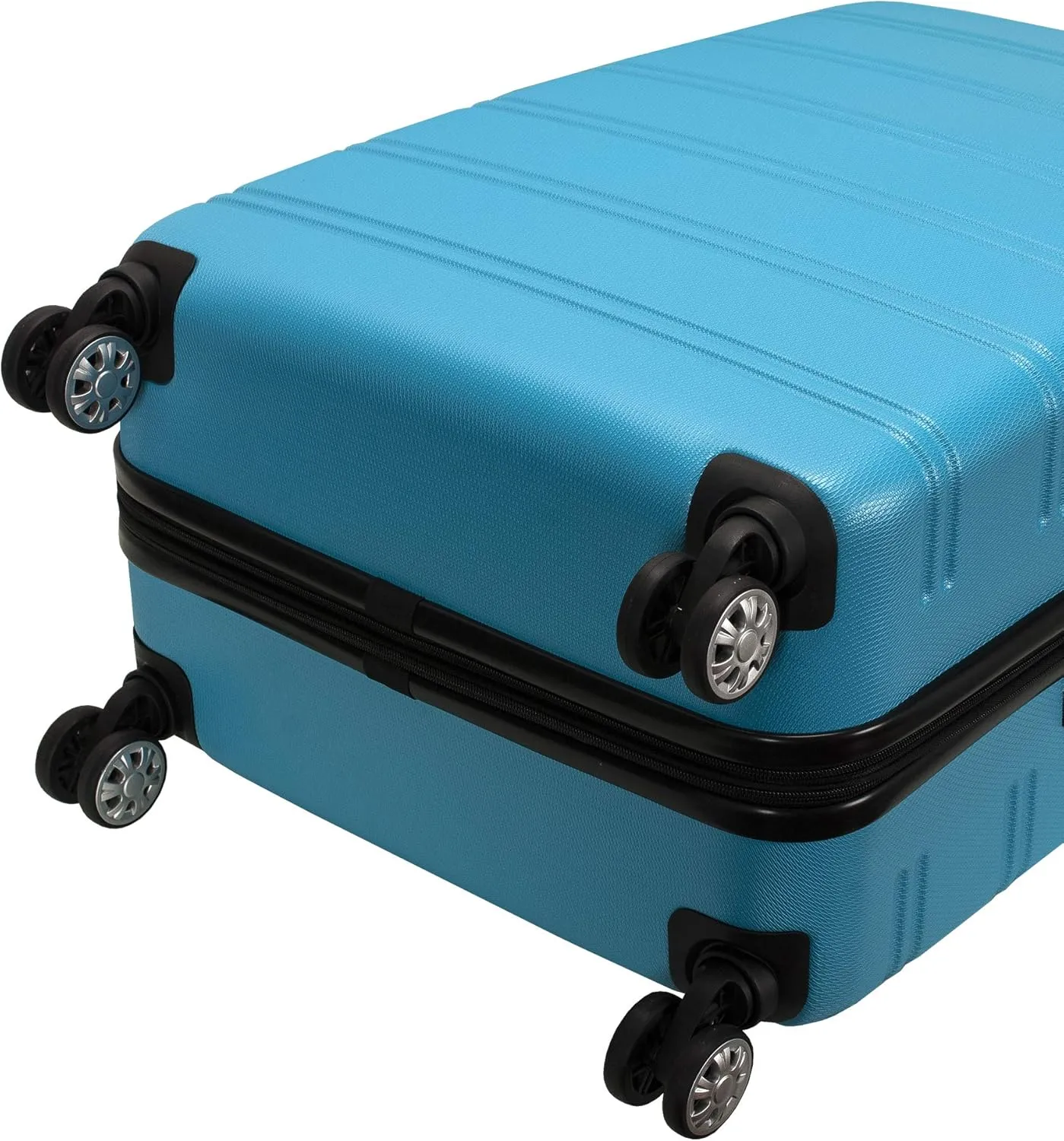 Rockland Melbourne Hardside Expandable Luggage with Spinner Wheels, Turquoise, 3-Piece Set (20/24/28)