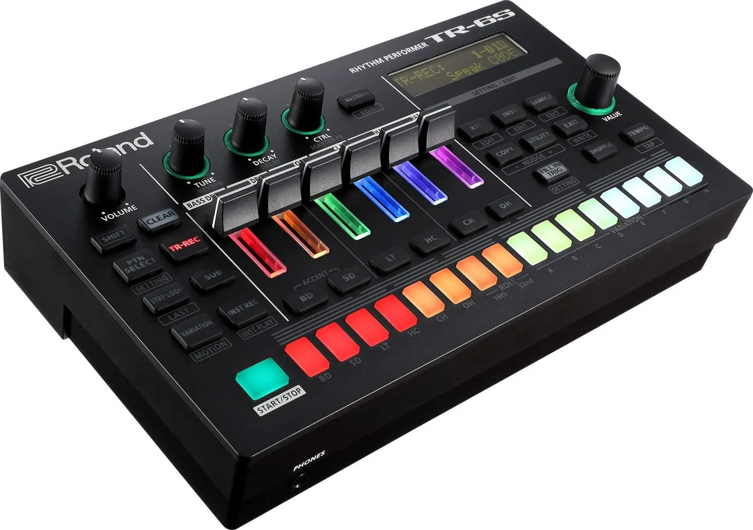 Roland TR-6S Rhythm Performer Compact Drum Machine Bundle with MIDI Cable