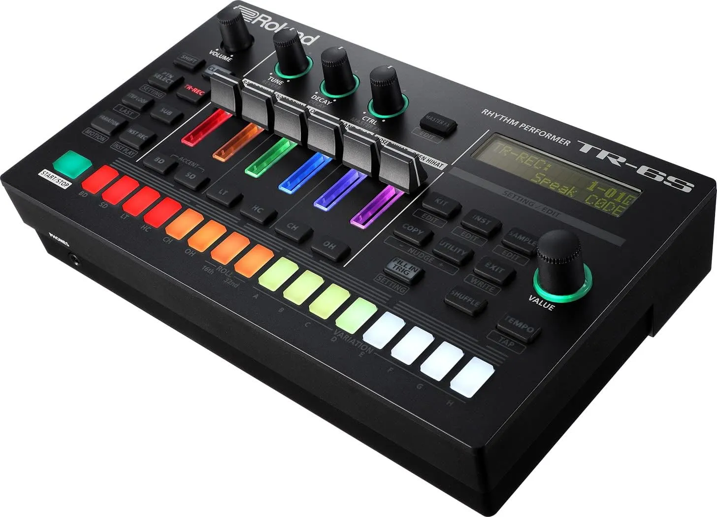 Roland TR-6S Rhythm Performer Compact Drum Machine Bundle with MIDI Cable