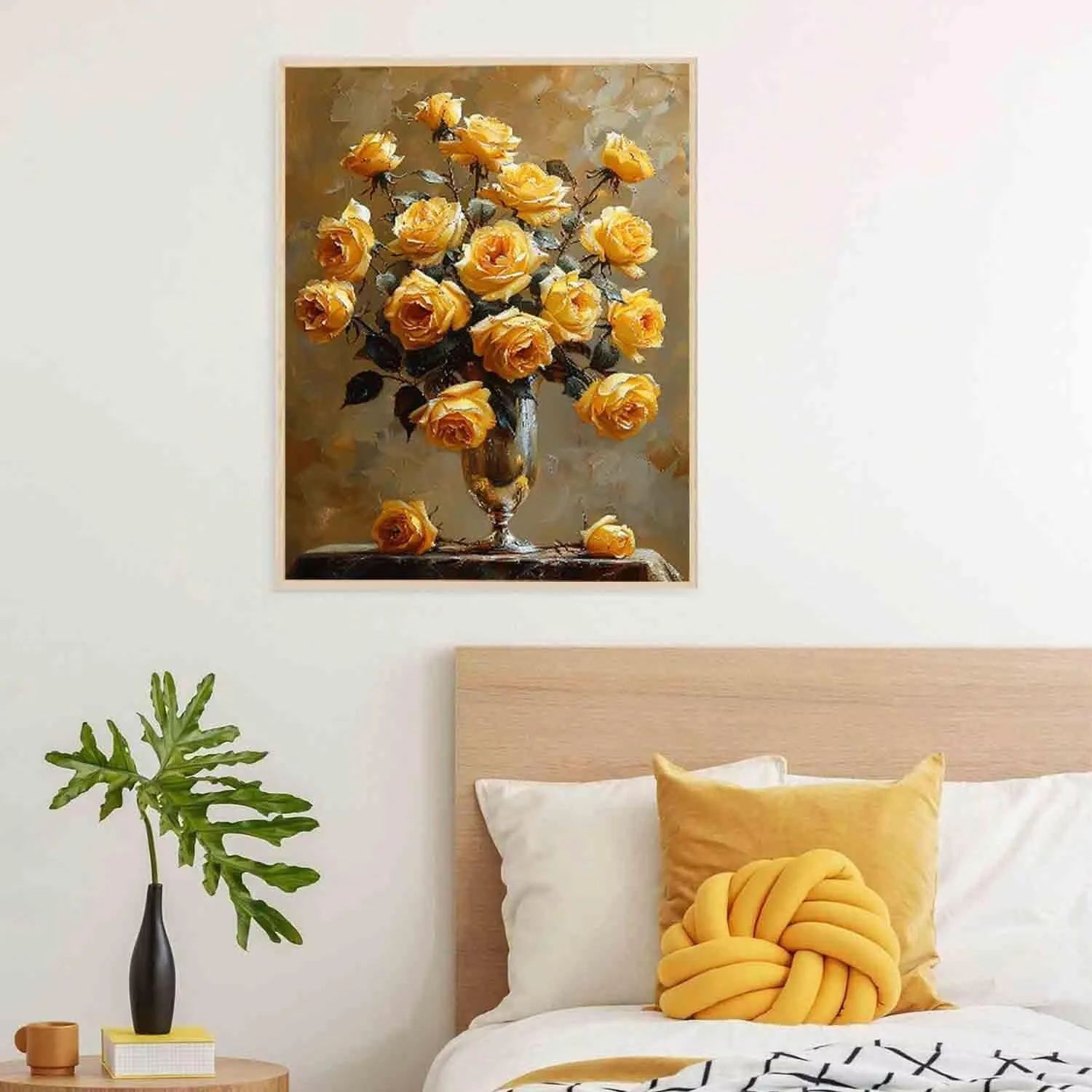 Rose Diamond Art Kits for Adults, Diamond Painting Flower Gem Arts and Crafts for Adults, 5D Round Full Drill Crystal Embroidery Paintings Pictures, Hobbies for women, Home Wall Decor 28x38in -62sK
