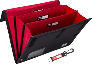 Rough Enough Accordion Expanding File Folder Document Organizer Portable Expandable Portfolio Storage for Office Travel Black Cordura