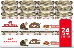 Royal Canin Feline Health Nutrition Aging 12  Thin Slices In Gravy Canned Cat Food, 3 oz Can (24-count)